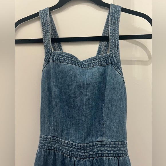 Madewell Tall Denim Apron Midi Dress - Picture 7 of 8